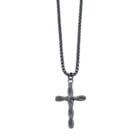 Ανδρικό Κολιέ Σταυρός Μαύρος Κωδ.M.JW0071