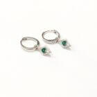 Ασημένια Σκουλαρίκια Κρικάκια με ρόμβο Κωδ.EA3066S