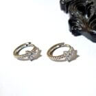 Ασημένια Σκουλαρίκια Κρίκοι με Ζιργκόν Κωδ.3043S