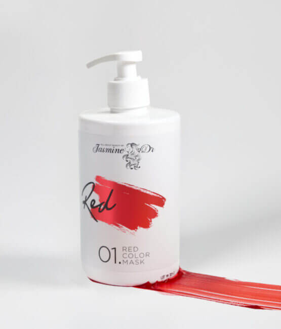 Xrwmomaska-me-keratin -Kai metaxi-kokkinh